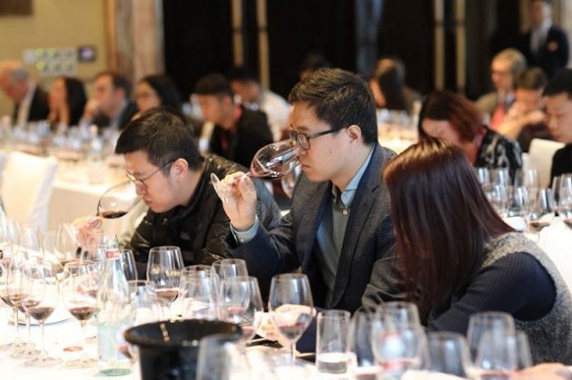 Masterclass guests at the Decanter Shanghai Fine Wine Encounter. Riedel supplied glasses for the tasting.