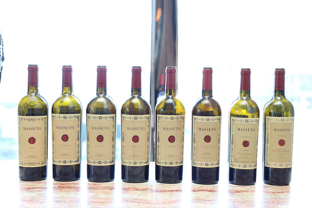 Masseto Masterclass wine line-up